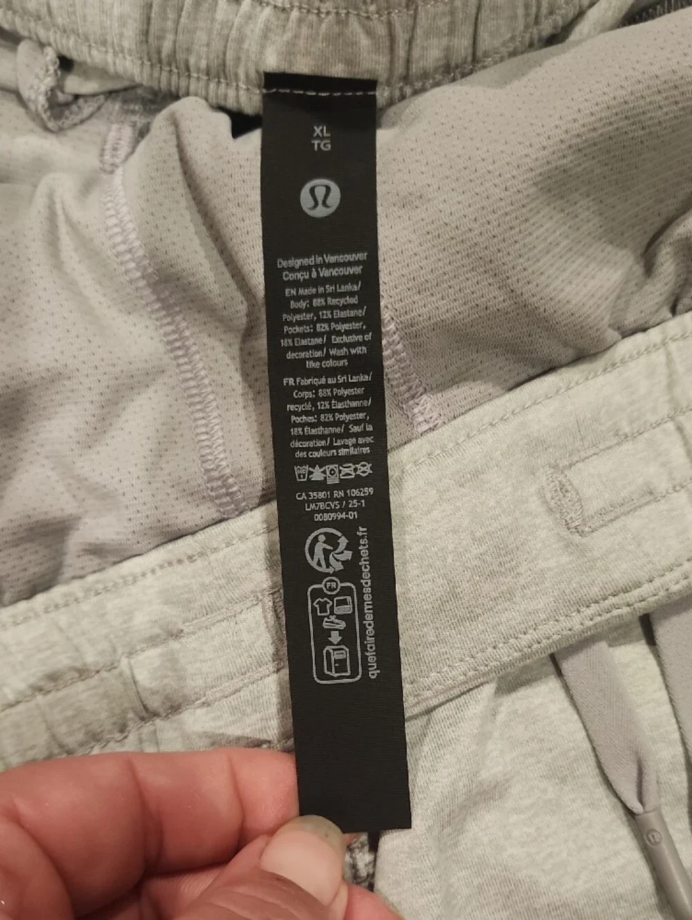 lululemon athletica Men's Light Grey Athletic Shorts
